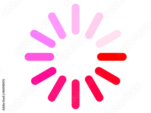 pink and red simple loading icon illustration