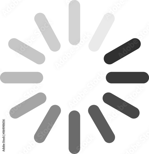 Monochrome simple loading icon illustration