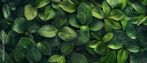 A close up of green leaves with a lush green background