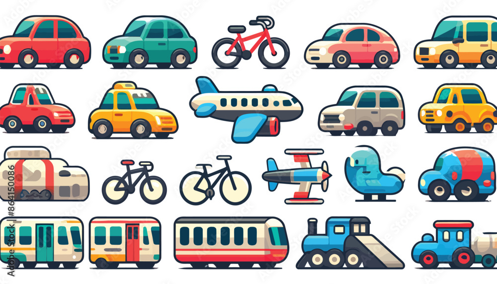 cartoon collection of transportation vehicles cartoon collection of transportation vehicles