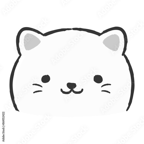 かわいい手描きの猫のイラスト