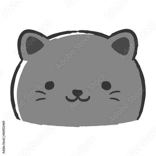 かわいい手描きの猫のイラスト