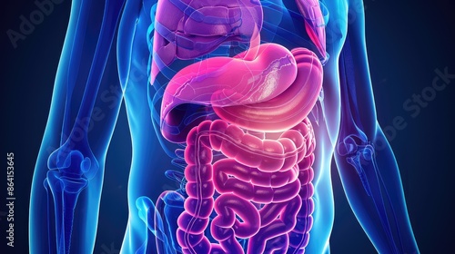 Human digestive system.