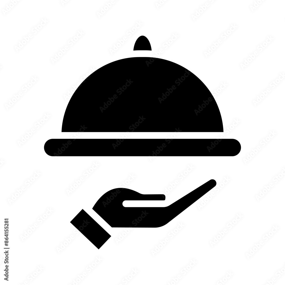 Platter icon. restaurant sign. waiter symbol color editable Platter icon. restaurant sign. waiter symbol color editable