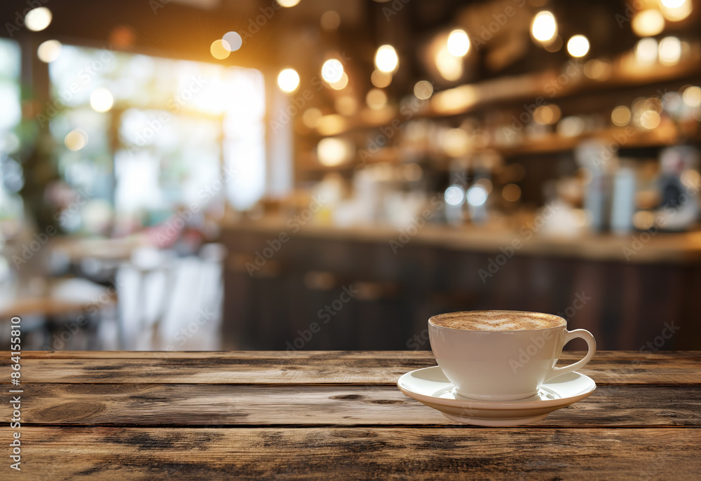 A cozy coffee shop tabletop with a cup of coffee, set against a blurry background capturing the inviting ambiance of the cafe interior A cozy coffee shop tabletop with a cup of coffee, set against a blurry background capturing the inviting ambiance of the cafe interior
