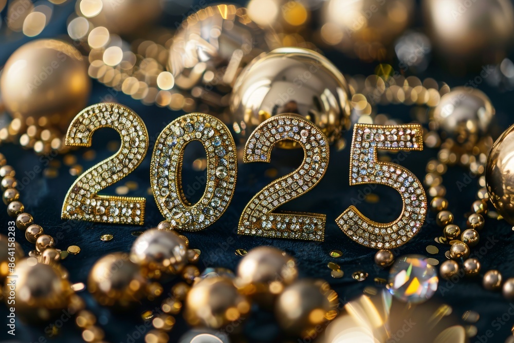 2025 gold jewel numbers, new year gemstones, diamond greeting card, gem celebrate banner 2025 gold jewel numbers, new year gemstones, diamond greeting card, gem celebrate banner