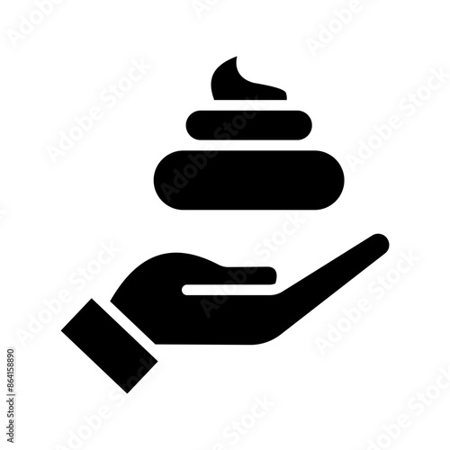 Poop Icon In Trendy Design color editable