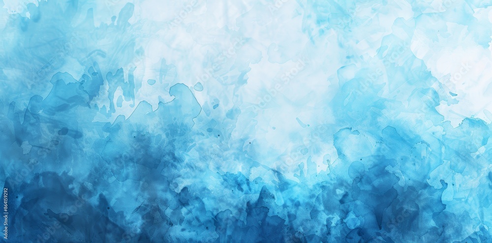 Background in pastel blue and white cloudy sky or water color wash and splash on watercolor paper Background in pastel blue and white cloudy sky or water color wash and splash on watercolor paper