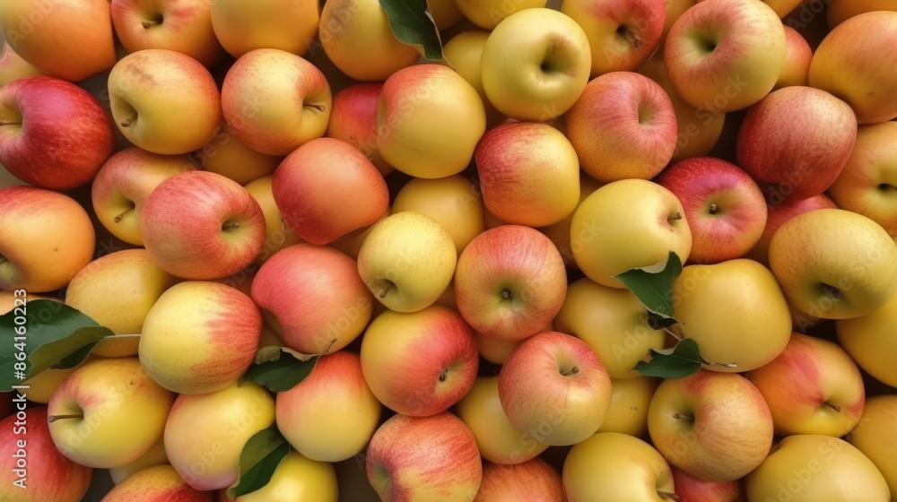 A Pile of Red and Yellow Apples A Pile of Red and Yellow Apples