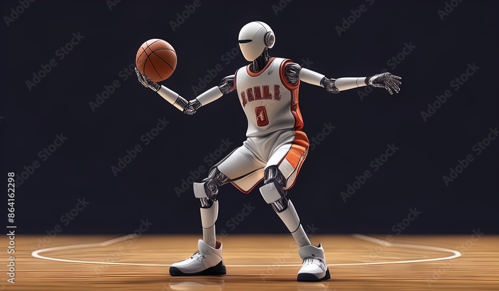 robots have replaced basketball players or athletes. player hitting ball robots have replaced basketball players or athletes. player hitting ball