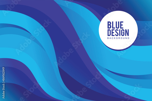 Blue wave abstract background design vector © jarvis.kreatif