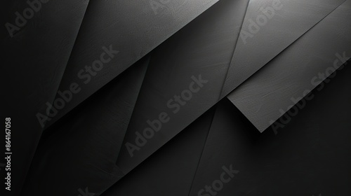 A subtle geometric texture, predominantly black with gentle gradients, perfect background. The shapes are soft and barely visible, creating an elegant and professional look photo