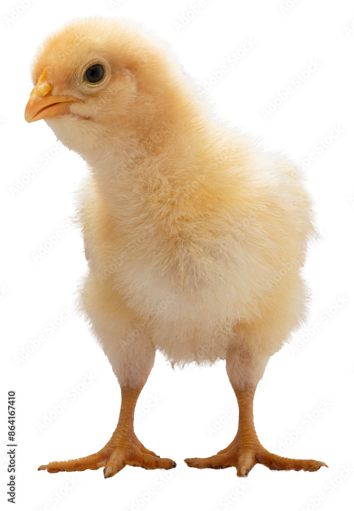 Yellow chicken chick looking at something