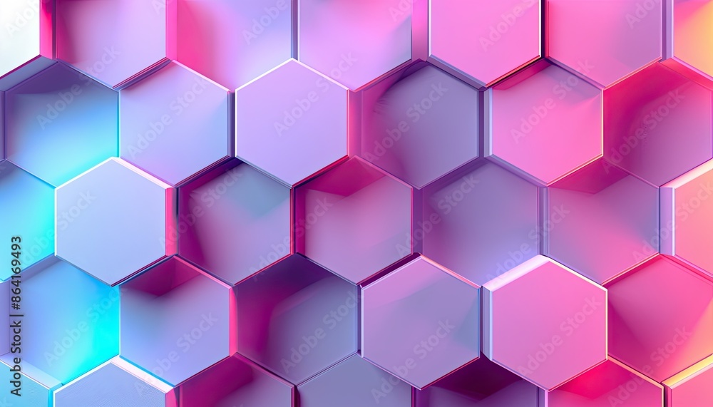 banner showing a Digital hexagons pattern abstract background, orchid funk and neon textures flat lay banner showing a Digital hexagons pattern abstract background, orchid funk and neon textures flat lay