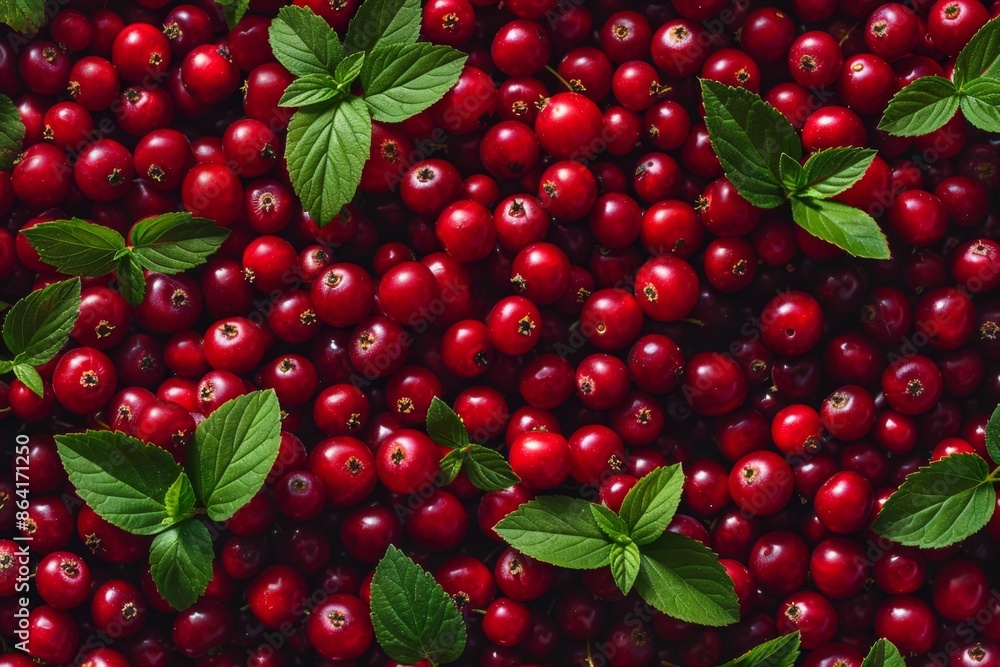 Lingonberry texture background, Vaccinium vitis-idaea fruits pattern, many partridgeberry mockup Lingonberry texture background, Vaccinium vitis-idaea fruits pattern, many partridgeberry mockup