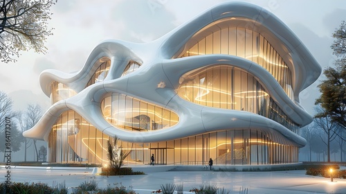 Biomimetic Architecture Studio Explores Curved Bioinspired Forms and Adaptive Building Skins for photo