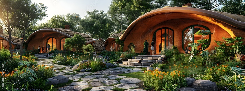 Resilient Off Grid Eco Village with Earthbag and Cob Structures ...