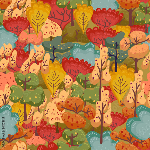 Seamless pattern design for Thanksgiving, autumn vebes, autumn mood. Vector hand drawn illustration. Cozy, hugge, abstract.