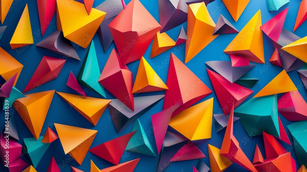 Colorful Triangles Creating Vibrant Geometric Art Colorful Triangles Creating Vibrant Geometric Art