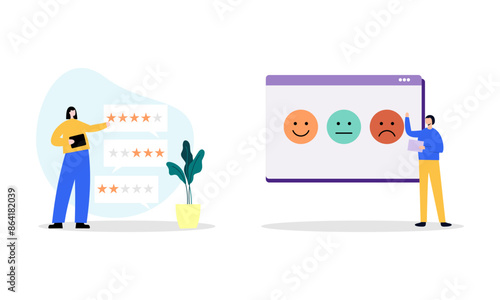 Feedback and review concept illustration vector