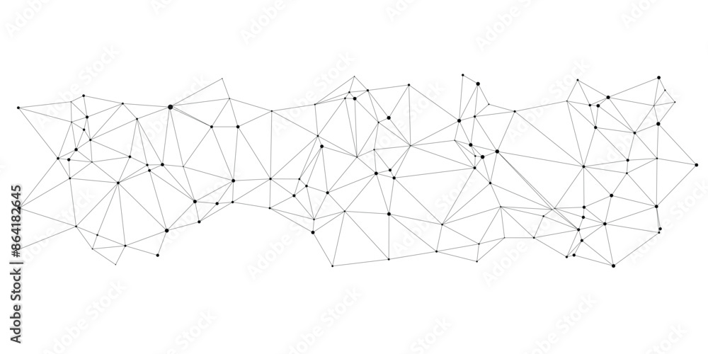 Obraz premium abstract dot and triangle connection background.vector illustration