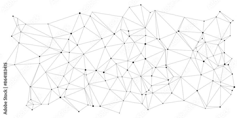 Obraz premium abstract dot and triangle connection background.vector illustration