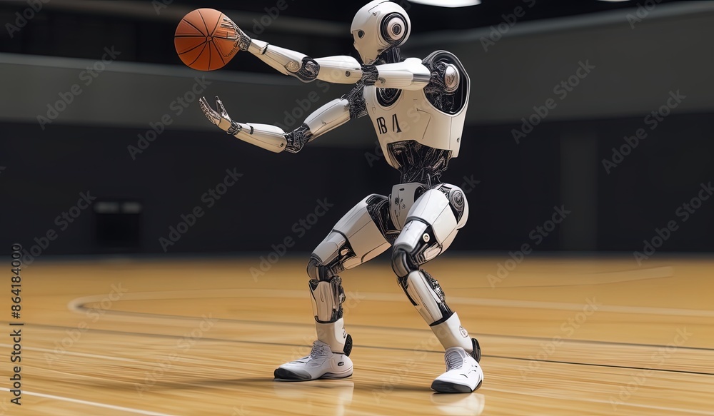 robots have replaced basketball players or athletes player on the court