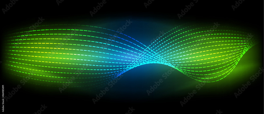 Neon wave lines with blend effect. Vector Illustration For Wallpaper, Banner, Background, Card, Book Illustration, landing page Neon wave lines with blend effect. Vector Illustration For Wallpaper, Banner, Background, Card, Book Illustration, landing page
