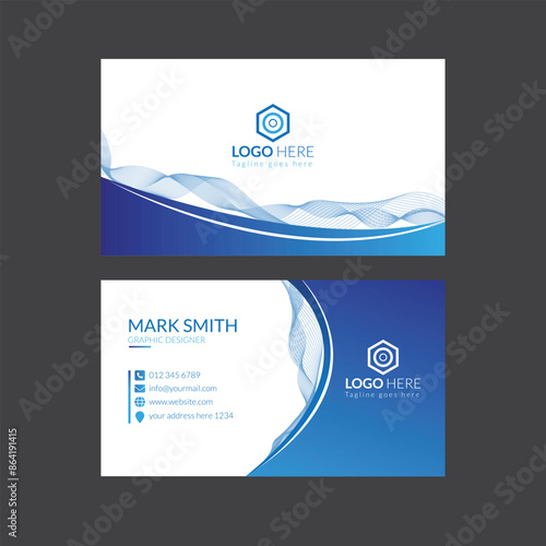 Minimalist business card with abstract