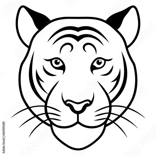 The tiger head vector illustration