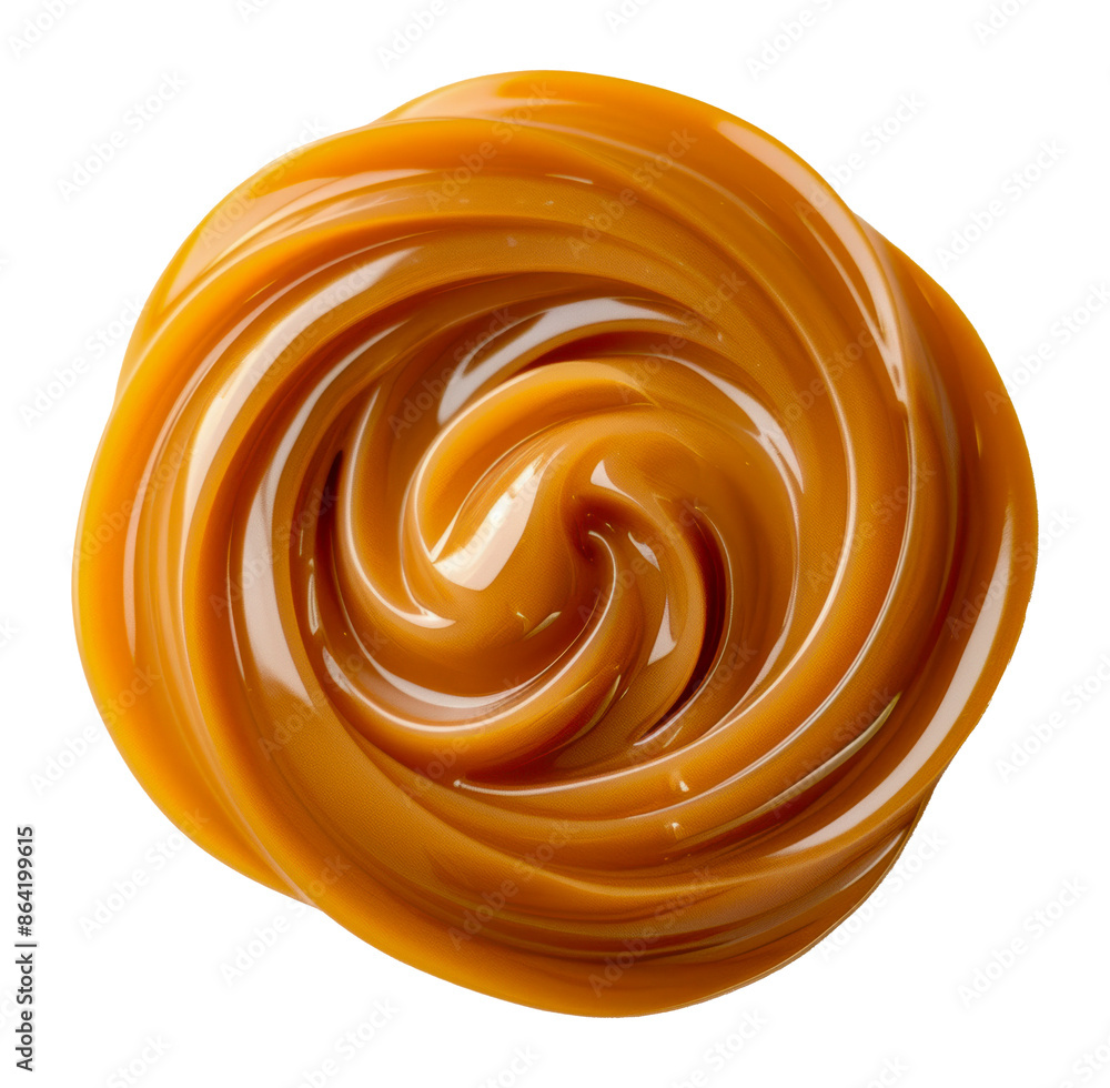 Swirling caramel sauce Swirling caramel sauce