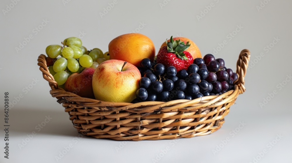Minimalist fruit basket on a plain background, showcasing its sleek, functional design. Perfect for modern, clean aesthetics. Minimalist fruit basket on a plain background, showcasing its sleek, functional design. Perfect for modern, clean aesthetics.