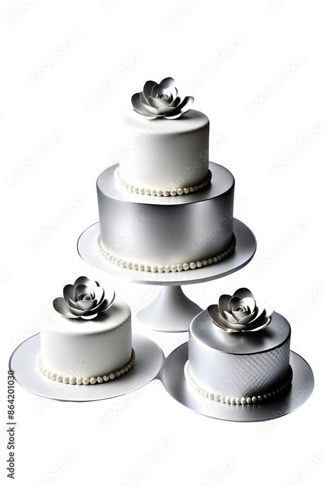 3D silver cake 3D silver cake