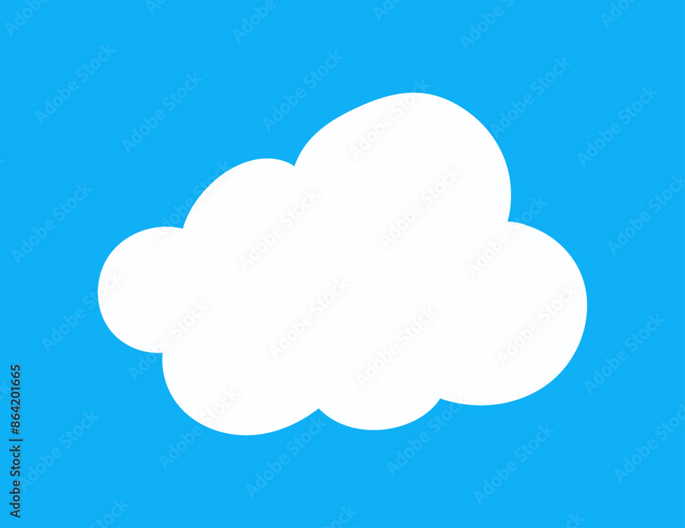 Design of a cartoon cloud icon. Vector illustration Design of a cartoon cloud icon. Vector illustration