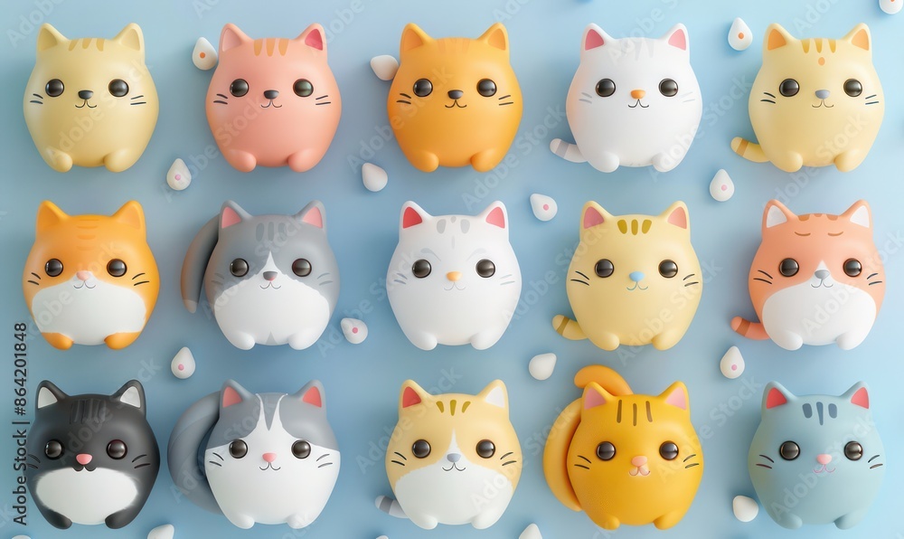 cute cat 3d animation Made with Generative AI cute cat 3d animation Made with Generative AI