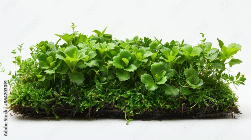 Ground-cover plants on a simple white background, showcasing their lush growth and coverage potential. Ground-cover plants on a simple white background, showcasing their lush growth and coverage potential.