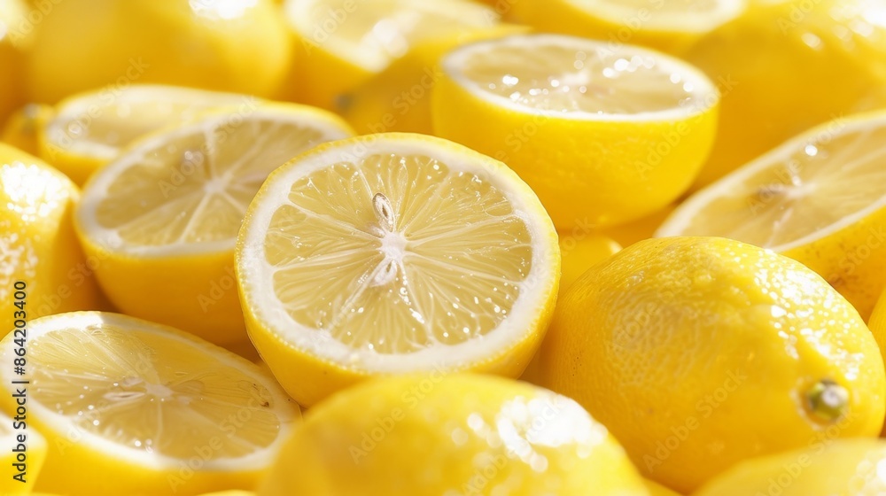 A pile of many lemons, fresh and juicy, natural light A pile of many lemons, fresh and juicy, natural light
