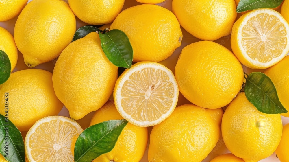 A pile of many lemons, fresh and juicy, natural light A pile of many lemons, fresh and juicy, natural light