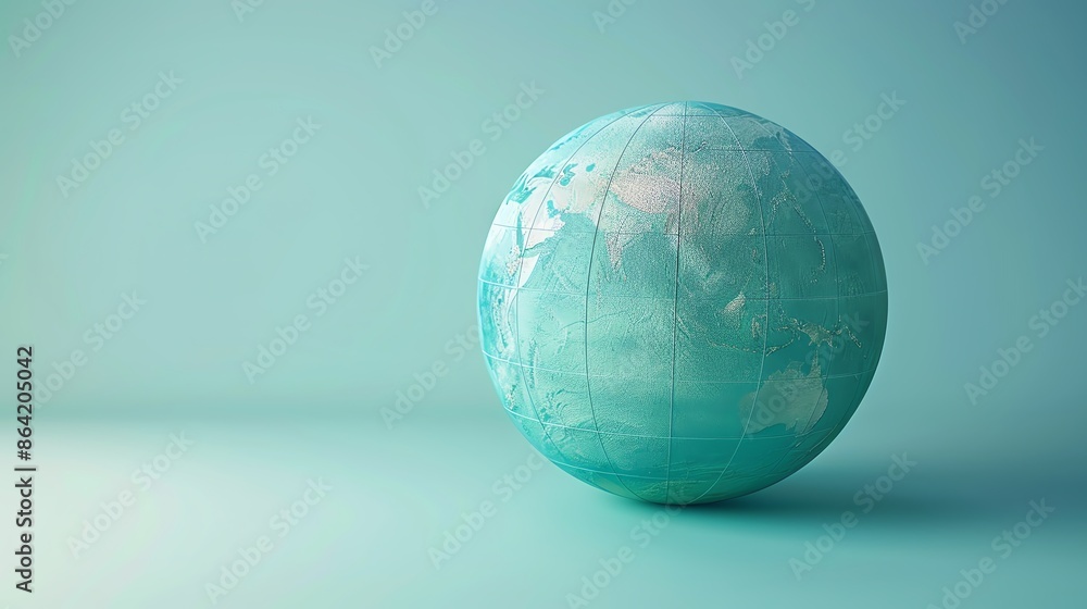 3D icon of a globe with latitude lines 3D icon of a globe with latitude lines