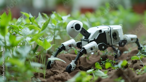 Agricultural Robot Planting...