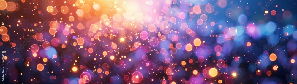 Abstract background of glowing lights in purple, blue, and orange hues. Abstract background of glowing lights in purple, blue, and orange hues.
