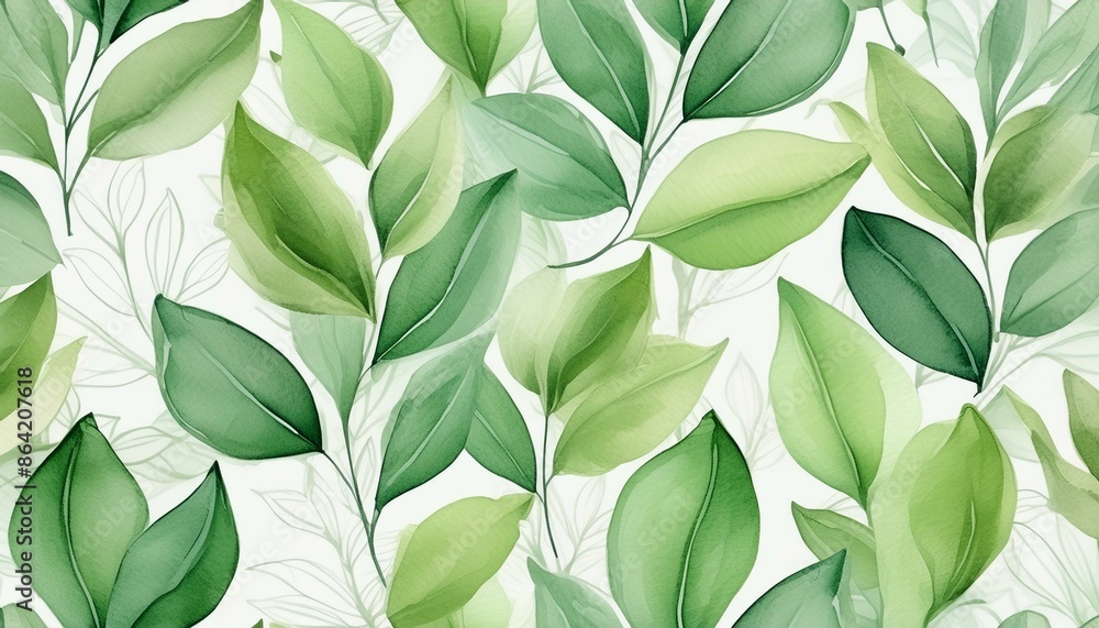 green leaves seamless pattern green leaves seamless pattern
