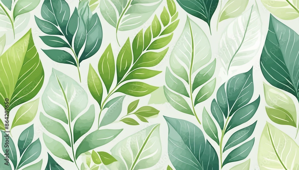 green leaves seamless pattern green leaves seamless pattern