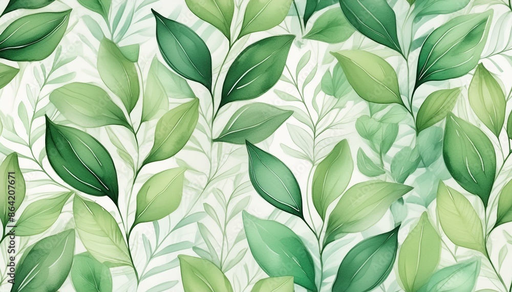 green leaves seamless pattern green leaves seamless pattern