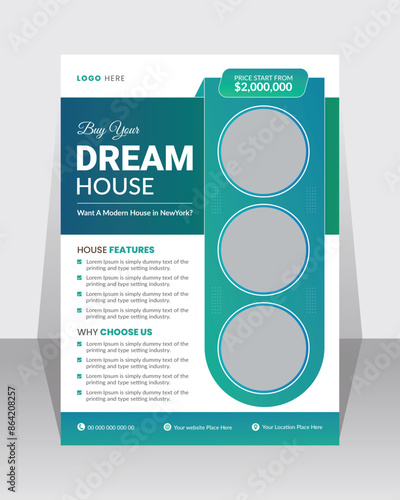 Modern Real Estate Flyer Design Template 
