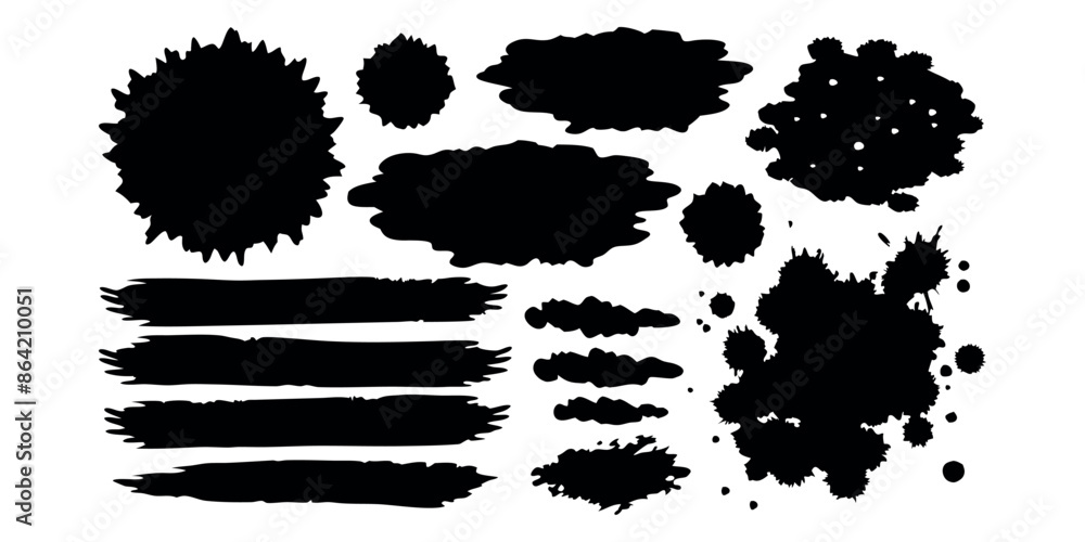 Set of black grunge texture. Ripped paper. Grunge frame collection for sticker, collage, banner. Black illustration isolated on white background
Set of black grunge texture. Ripped paper. Grunge frame collection for sticker, collage, banner. Black illustration isolated on white background