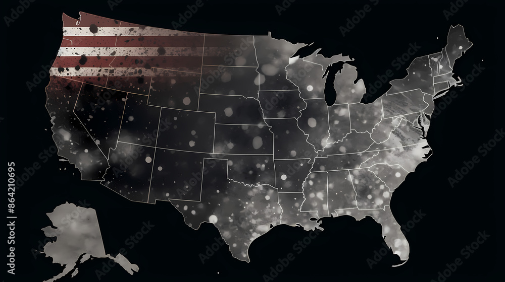 Obraz premium Silhouette chalk USA vector image