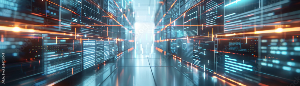 Sleek and futuristic virtual document storage with structured data folders and glowing digital elements in light blue and gray tones. Sleek and futuristic virtual document storage with structured data folders and glowing digital elements in light blue and gray tones.