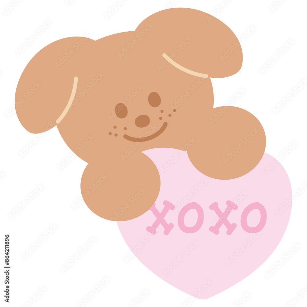 Illustration of puppy with pink heart png for cartoon, character, comic, mascot, animal print, dog sticker, toy, doll, cute patch, pet, vet, logo, icon, kids, Valentine, love sign, xoxo symbol, adopt Illustration of puppy with pink heart png for cartoon, character, comic, mascot, animal print, dog sticker, toy, doll, cute patch, pet, vet, logo, icon, kids, Valentine, love sign, xoxo symbol, adopt