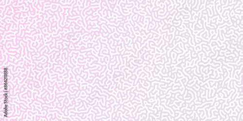 Abstract Reaction-diffusion Turing pattern natural texture pink gradient color scheme. Linear design with biological shapes. Organic lines Memphis. abstract truing organic wallpaper design, vector.